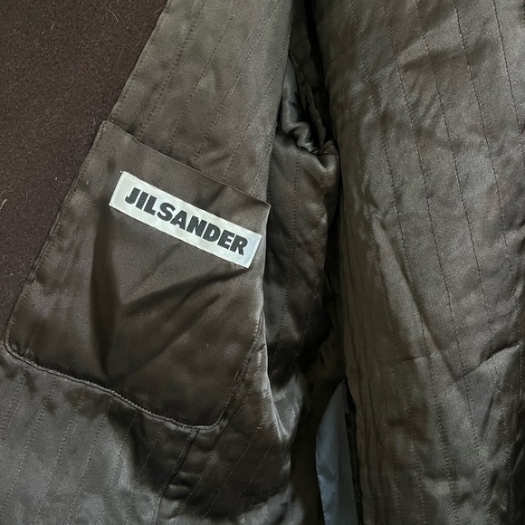 Jil Sander Brown Wool Wrap Coat 40 M/L - Picture 7 of 8